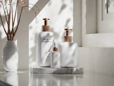 Luxury Beauty Product Mockup Low-poly 3D model