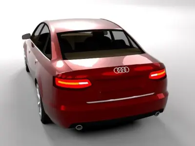AUDI A6 2009 LOWPOLY Low-poly 3D model