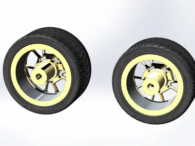 Custom wheels Foose Wheels Pantera for your scale model 3D print model