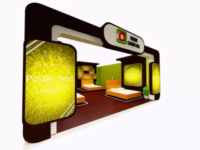 Booth Exhibition Stand a412b 3D model