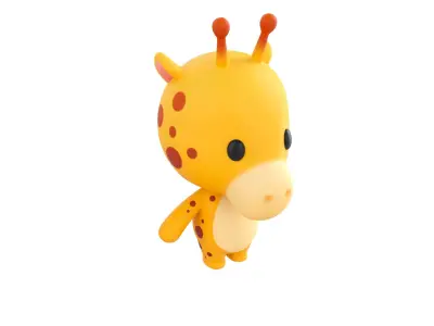 Character326 Rigged Giraffe 3D model