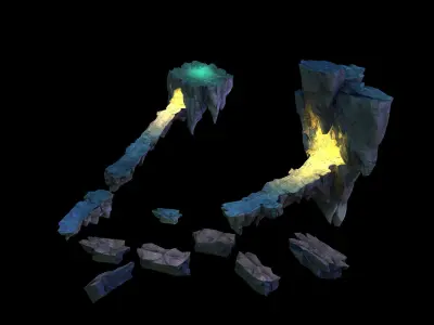 Stone Dragon Hall - Cave 02 3D model