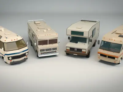 Low Poly Motorhome Pack
