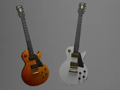 Gibson Les Paul Style Guitar - 3D Model Free 3D model