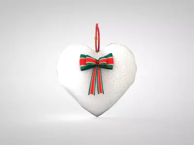 Pillow - Heart White 3D Model 3D model