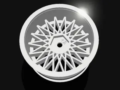 RC DRIFT CAR RIM 1 10 YABA KING MESH OFFSET plus 2 MM 3D print model