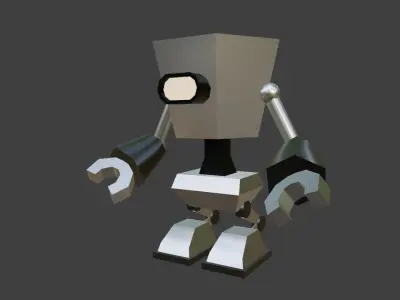 Cartoon Robot 05 of 05 Low-poly 3D model