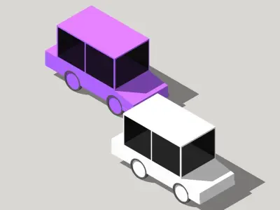 Car - vehicle -  suitable for cartoons or animation  Low-poly 3D model