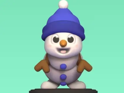 Happy Snowman 3D print model