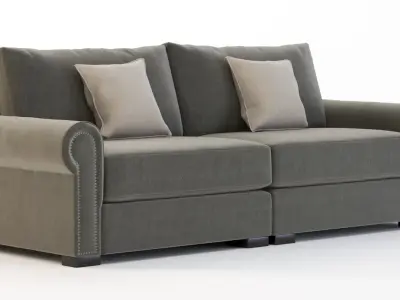 Darby Home Co Lebanon Modular Sectional Sofa Two Seater 3D model