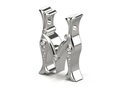 Alphabet Latin M 3D print model