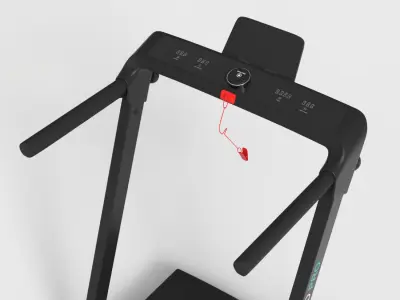 FOLDABLE MOTORIZED TREADMILL Low-poly 3D model