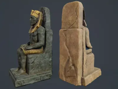 Egyptian Statue V1 PBR Low-poly 3D model