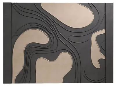 Decorativ panel wave 14 3D model