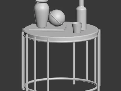 Lounge Chair Jane and Side Table Messina Nesting West Elm  3D model