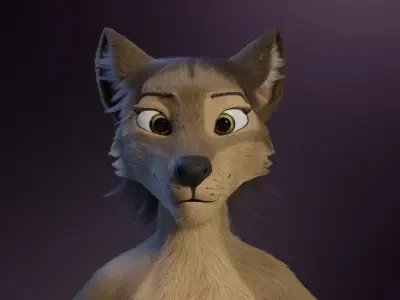 Ashley Anthro Wolf 3D model