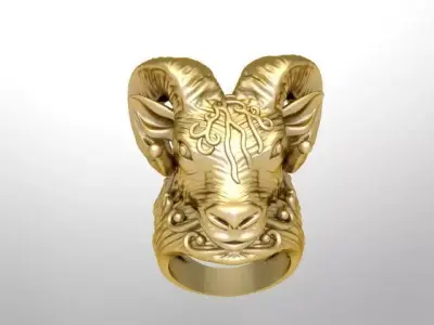 Rings Goat  3D print model