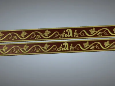 church  carved wood  frame  3D model