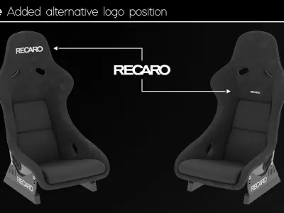 RECARO Pole Position Car Racing Seat 3D Model 3D model