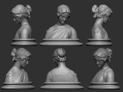 Bust of a Woman printable 3D print model