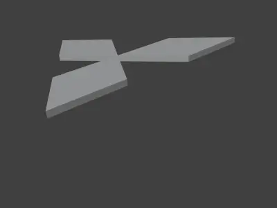 Mitsubishi emblem Low-poly 3D model