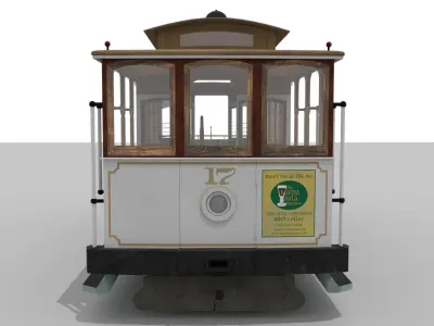 San Francisco Cable Car Low-poly 3D model