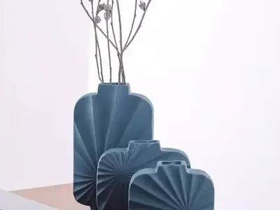 WAVE FLOWER VASE 3D print model