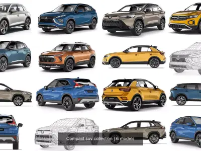 Compact suv collection 3D Model Pack