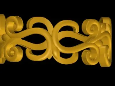Fashion Ring Ready Printable Model 3D print model 3D print model