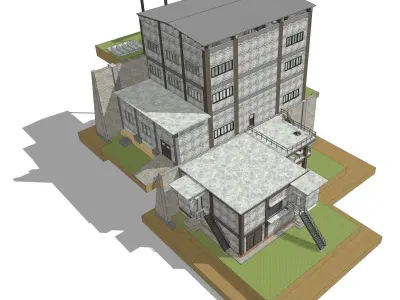 Industrial building 23ZZ19 3D model