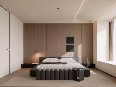 Bedroom interior scenes 3D model 23