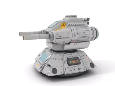 Futuristic Energy Blaster model pack Low-poly 3D model