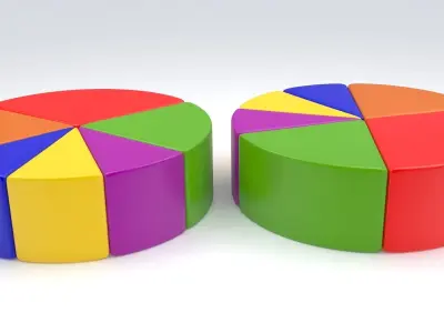 Pie Chart 03 3D model