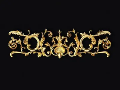 Central decor ornament for furniture 3D model 844