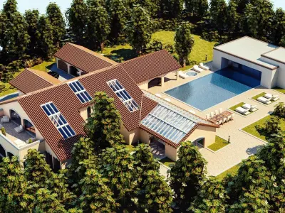 Modern Luxury Villa In Spanish Architectural Style Low-poly 3D model