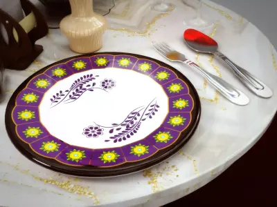 Dining Table Low-poly 3D model