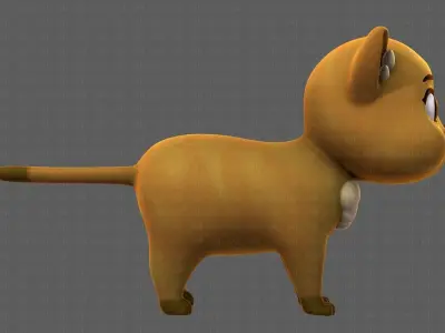 Cat Cartoon V05 Low-poly 3D model