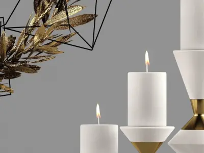 gold olive accessory 3D model