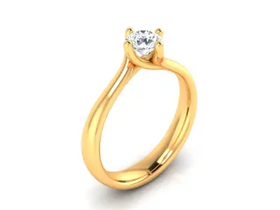 Ring M155 The luxury female ring with gems wedding 3D print model