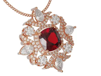 Shining necklace Free 3D print model