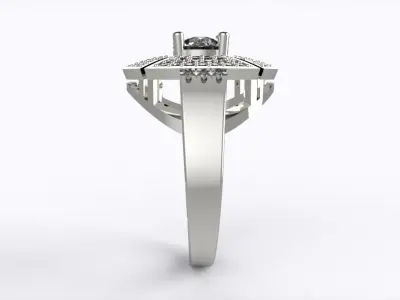 GOLD DIAMOND RING EZ 0010 3D print model