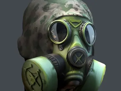 Helmet 3d model military combat Military Low-poly Low-poly 3D model 89