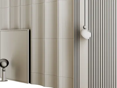Headboard Wall rock panel-01 3D model