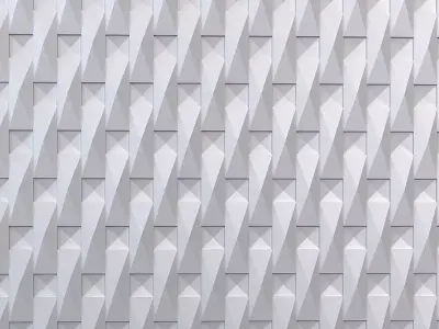 3d Panel tiled wall with triangles Low-poly 3D model