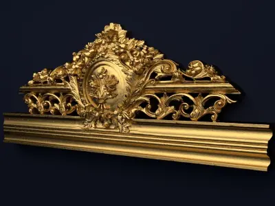 Classic decor ornament v-3D model 50 3D model
