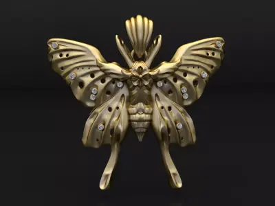 Royal Floral Skull Pendant 3D print model