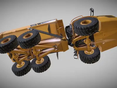 Excavator A40G Low-poly 3D model