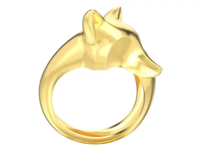 Stylish decorative fox ring 3D print model
