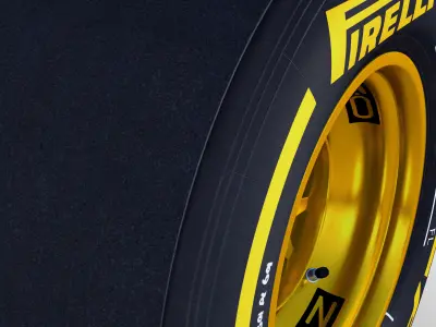 E23 Soft front tyre Low-poly 3D model