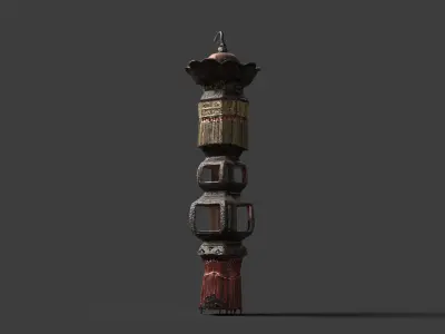 Chinese royal palace lantern   Low-poly 3D model purchase